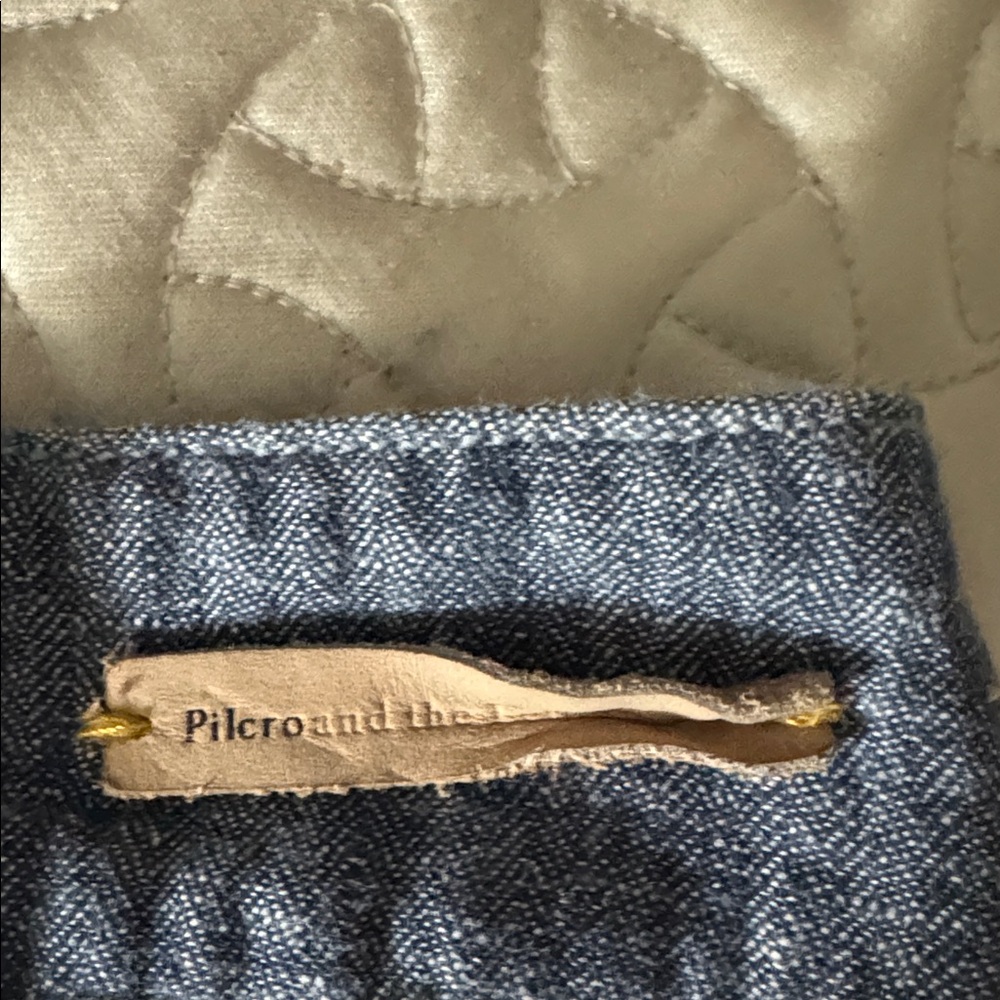 Pilcro-anthropology Stylish Denim linen Wide-Leg Pants - Picture 7 of 10